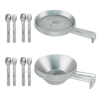 Winnerwell® Sierra Cup Bowl + Plate + Fork&amp;Spoon 4-piece Family Set